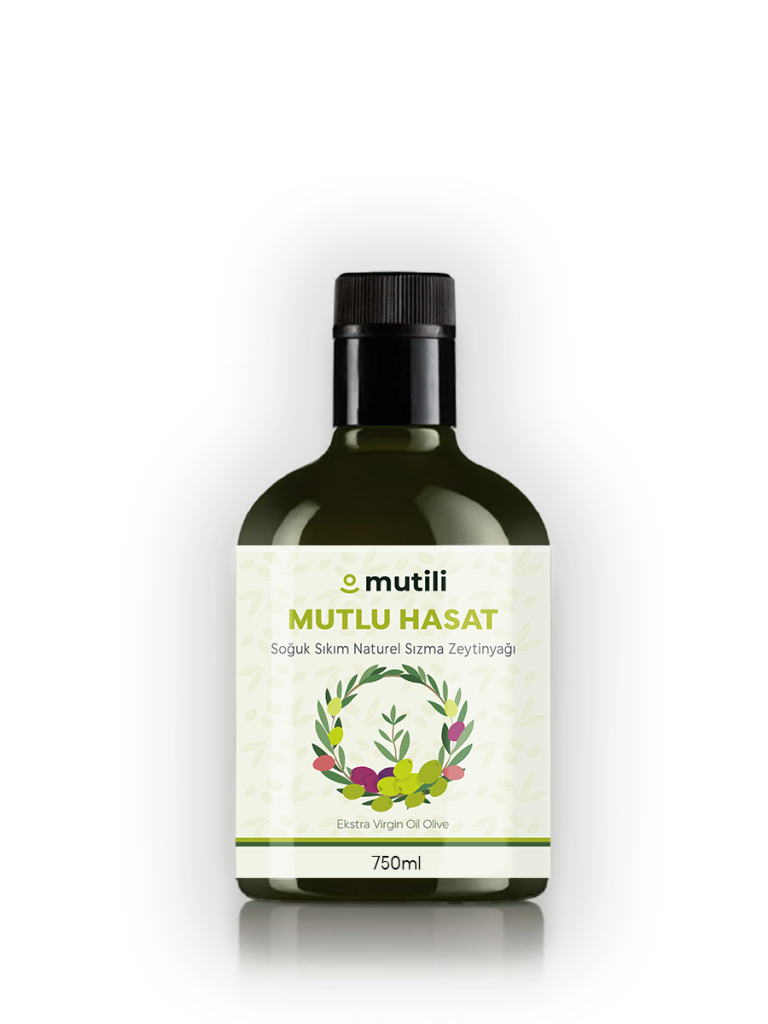Mutlu Hasat Soğuk Sıkım Zeytinyağı 750 ml - Yeni Sezon Normal Hasat - Natürel Sızma