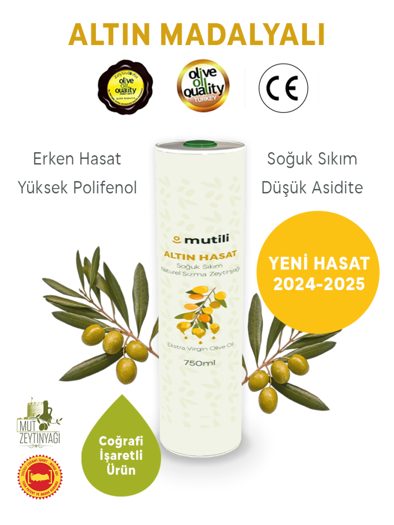 Altın Hasat Soğuk Sıkım Zeytinyağı 750 ml - Teneke Ambalaj